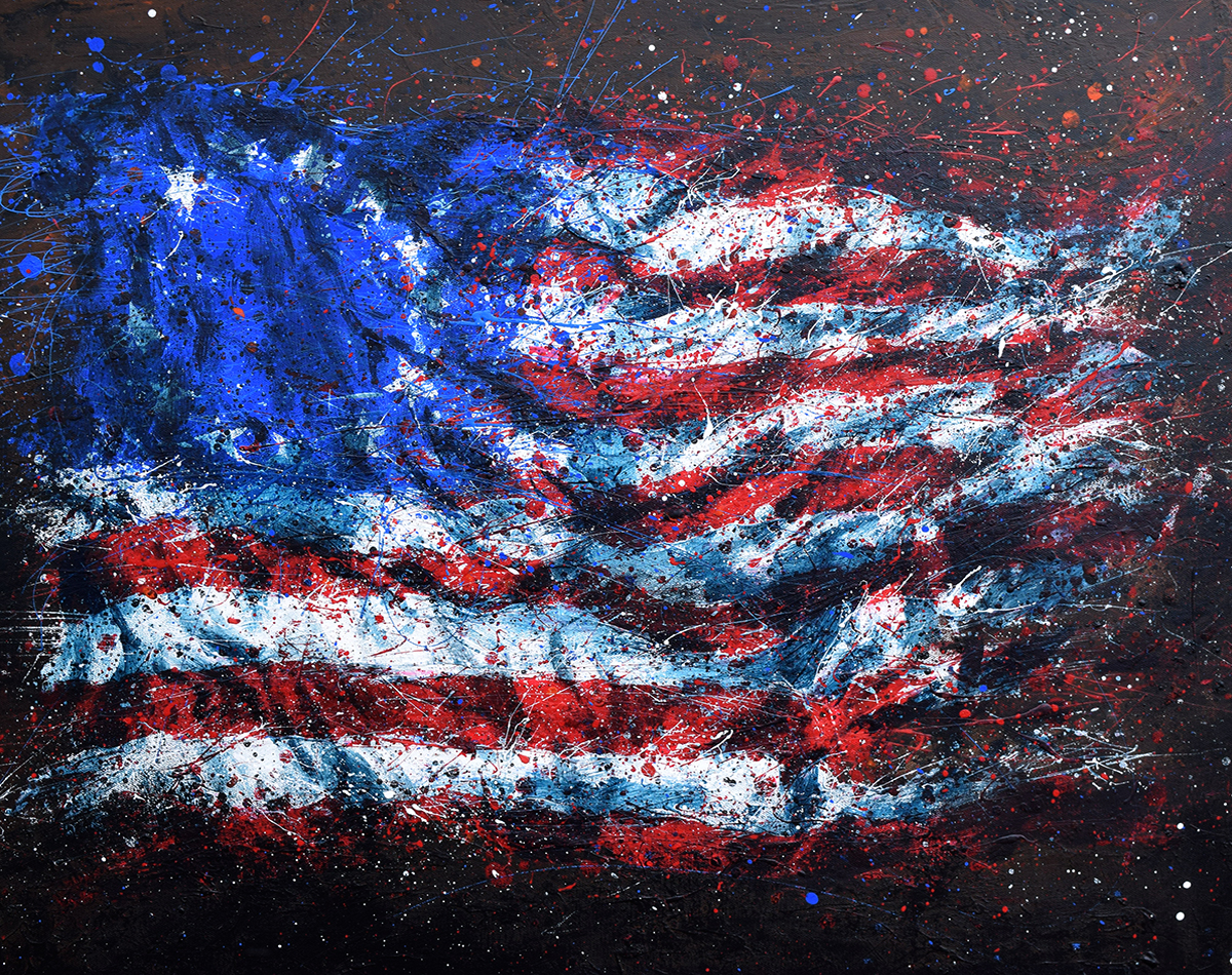 Painting: Betsy Ross Number One. Artist: Michael Glass