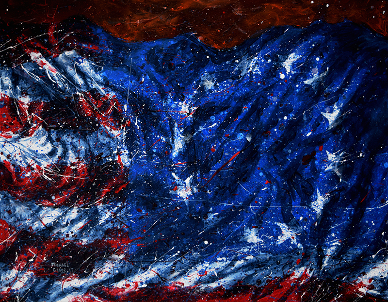 Painting: Betsy Ross Number One. Artist: Michael Glass