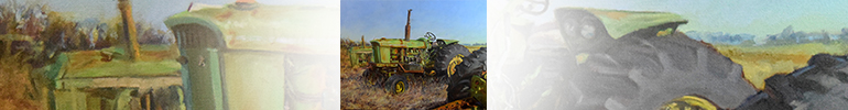 Old tractors meet my paint and brush