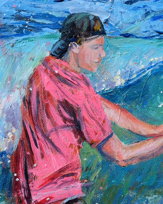This fisherman of Kure Beach. Artist: Michael Glass. Detail